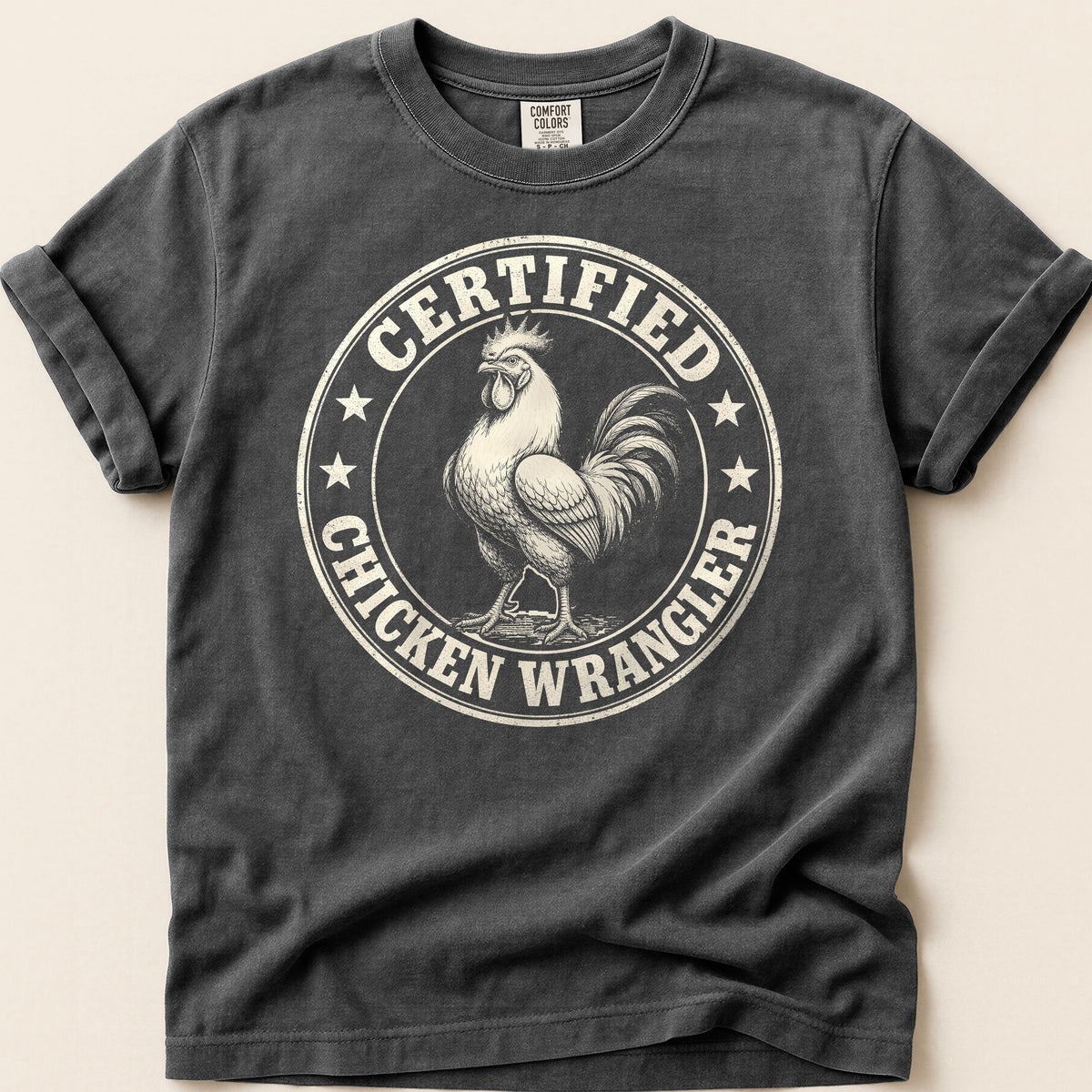 Chicken Wrangler T-shirt on Pepper