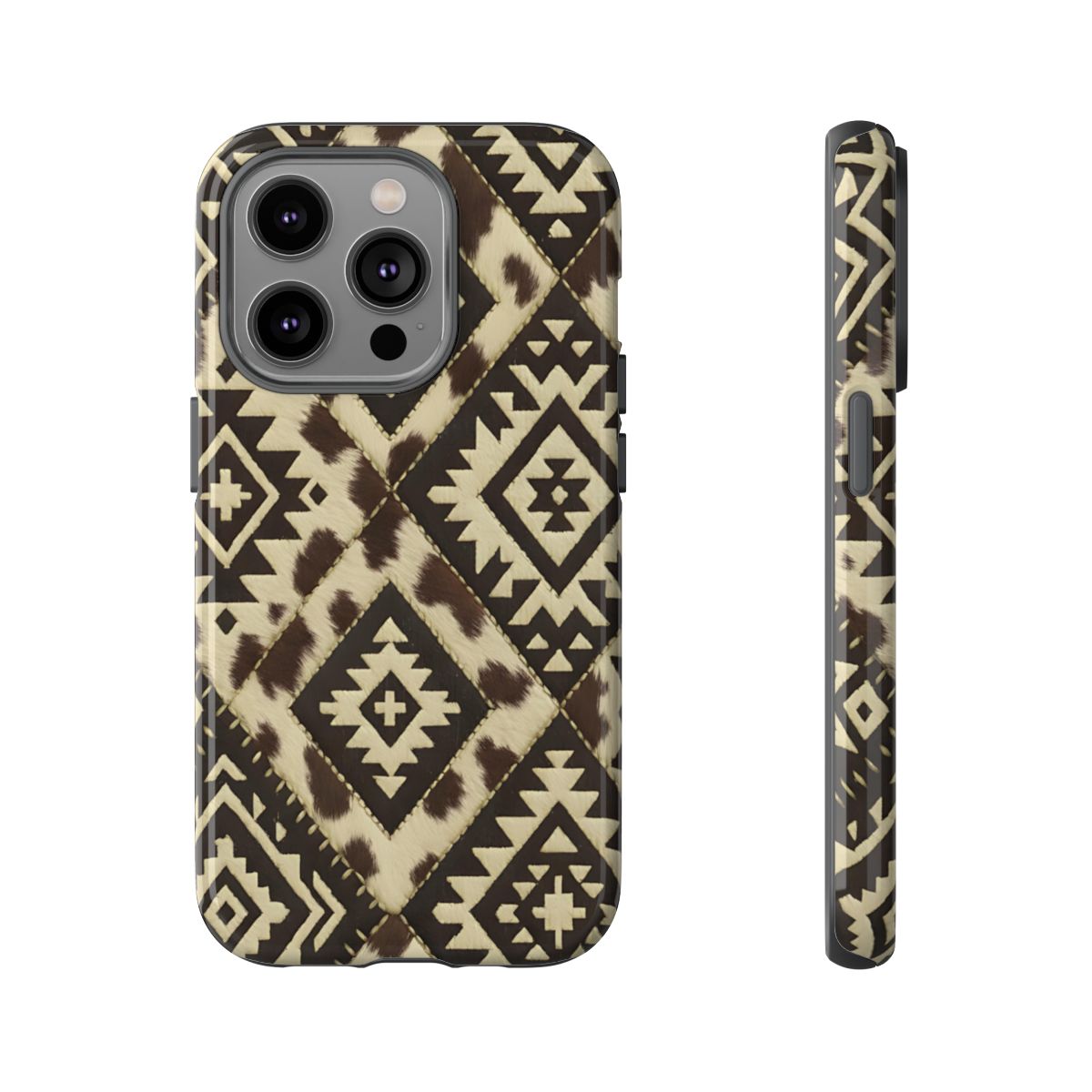 Chocolate Aztec Quilt Tough Phone Case