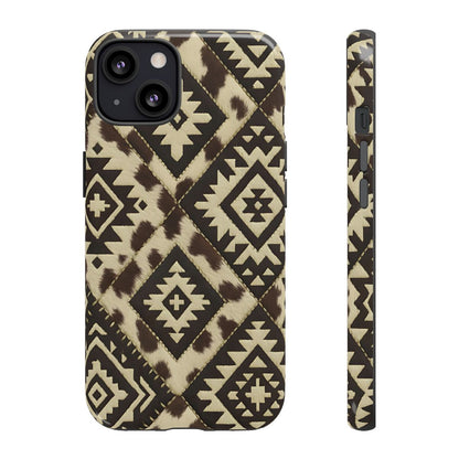 Chocolate Aztec Quilt Tough Phone Case