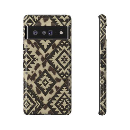 Chocolate Aztec Quilt Tough Phone Case