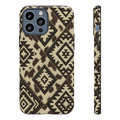 Chocolate Aztec Quilt Tough Phone Case