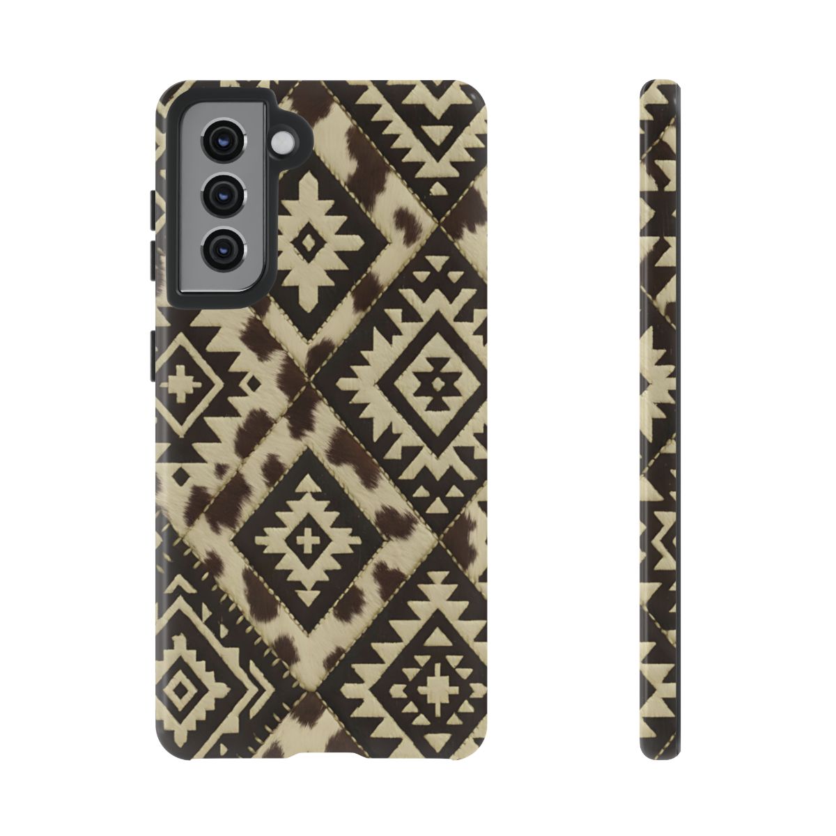 Chocolate Aztec Quilt Tough Phone Case
