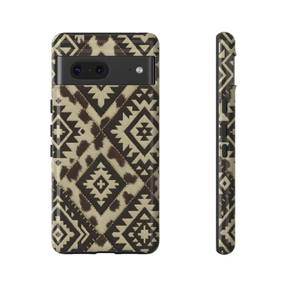 Chocolate Aztec Quilt Tough Phone Case