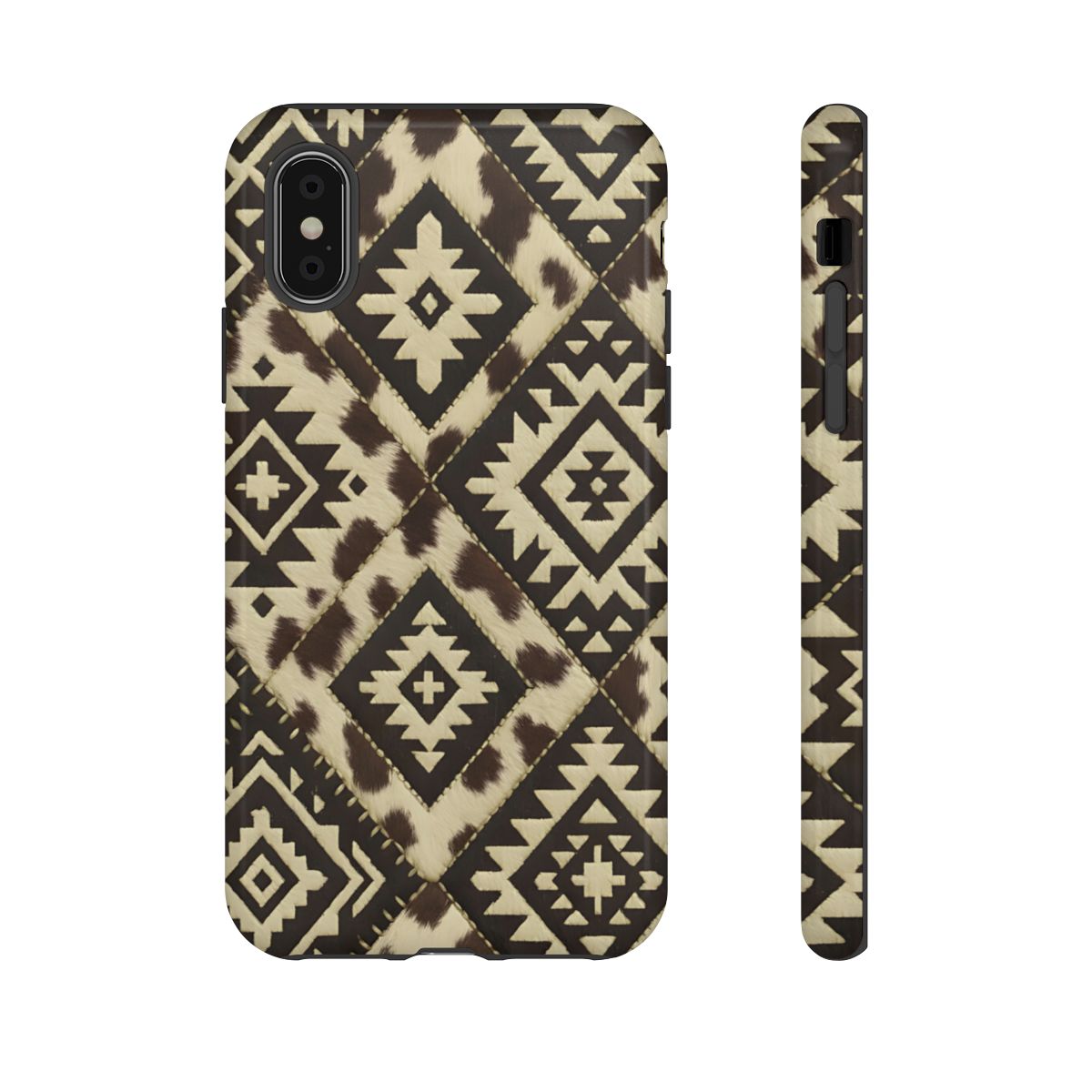 Chocolate Aztec Quilt Tough Phone Case