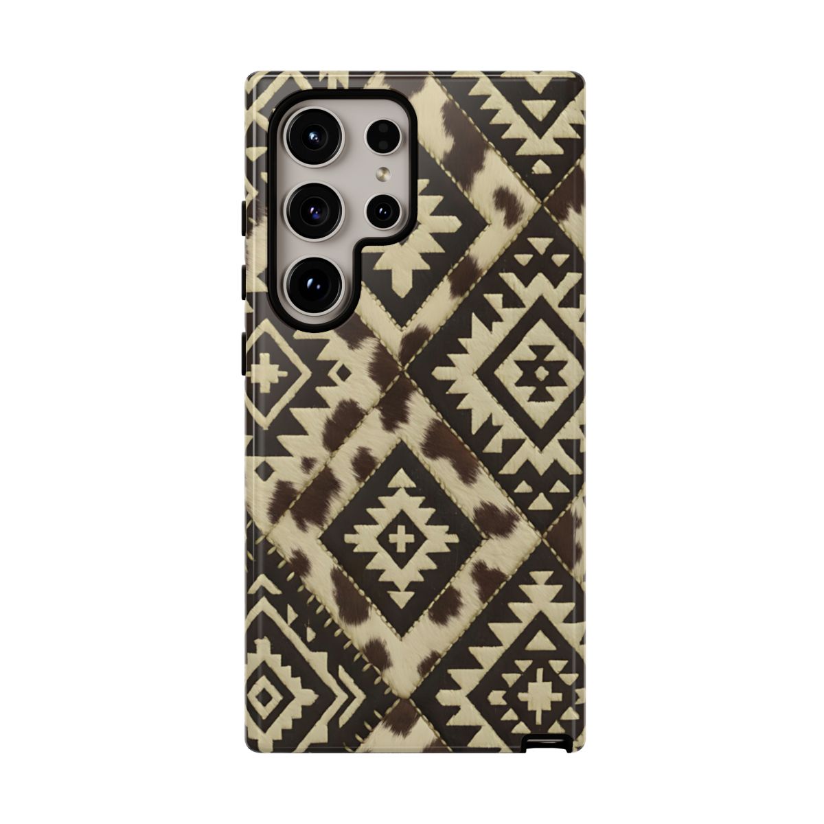 Chocolate Aztec Quilt Tough Phone Case
