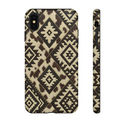 Chocolate Aztec Quilt Tough Phone Case