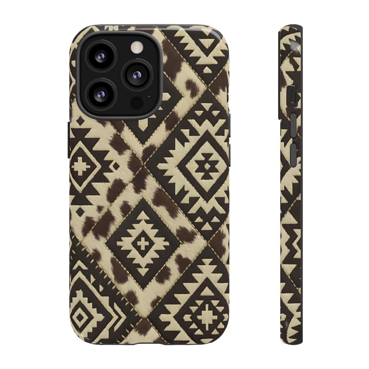 Chocolate Aztec Quilt Tough Phone Case