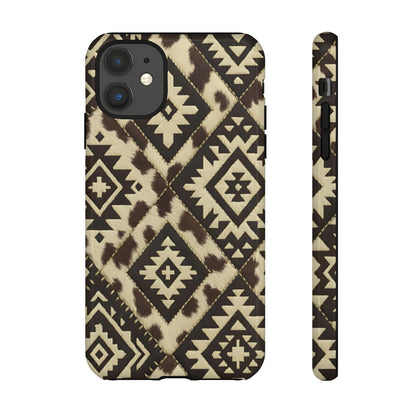 Chocolate Aztec Quilt Tough Phone Case