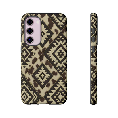 Chocolate Aztec Quilt Tough Phone Case