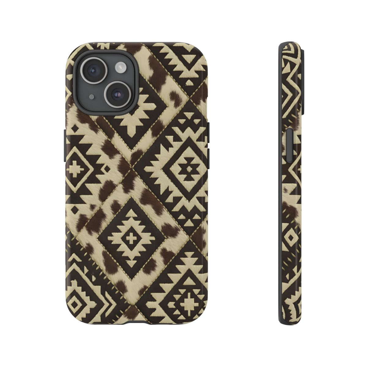 Chocolate Aztec Quilt Tough Phone Case