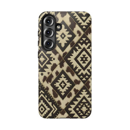 Chocolate Aztec Quilt Tough Phone Case