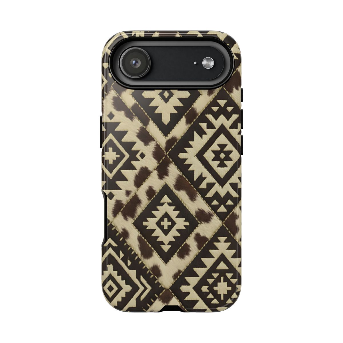 Chocolate Aztec Quilt Tough Phone Case