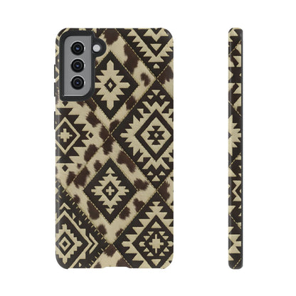 Chocolate Aztec Quilt Tough Phone Case