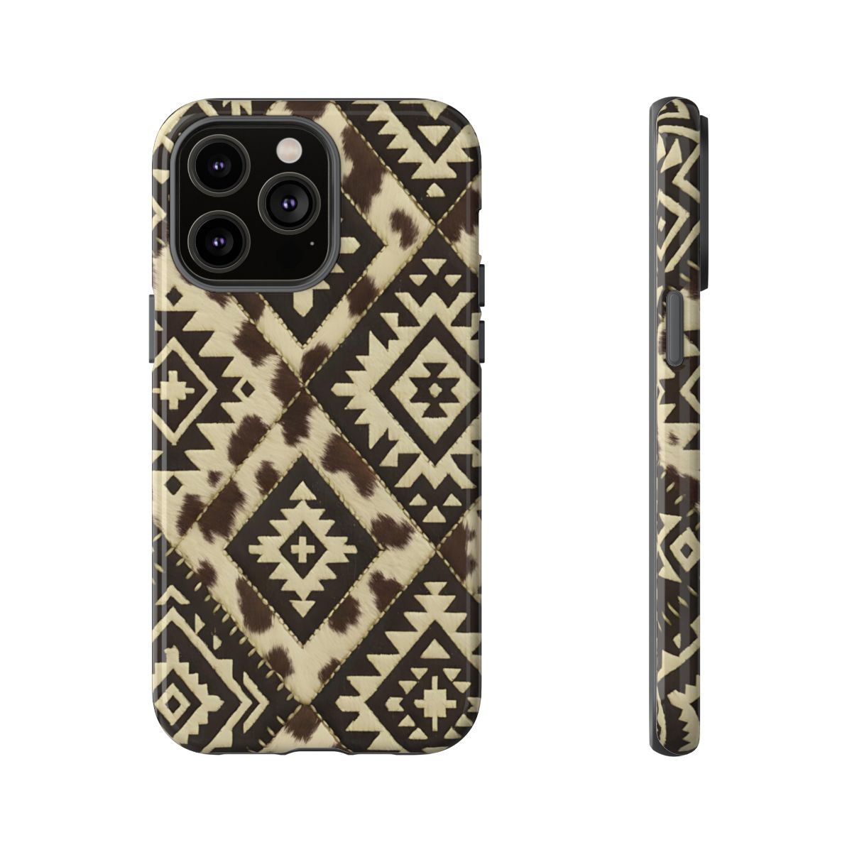 Chocolate Aztec Quilt Tough Phone Case