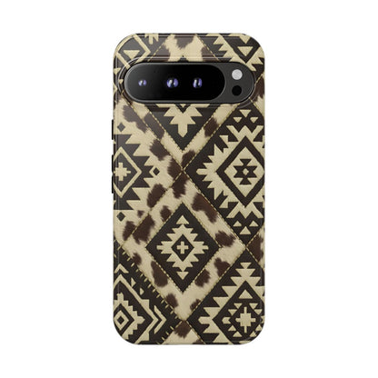 Chocolate Aztec Quilt Tough Phone Case