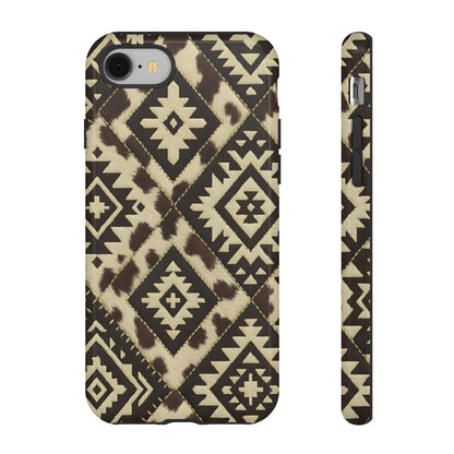 Chocolate Aztec Quilt Tough Phone Case