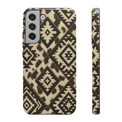 Chocolate Aztec Quilt Tough Phone Case