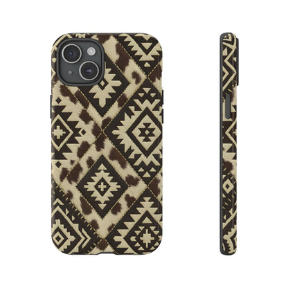 Chocolate Aztec Quilt Tough Phone Case