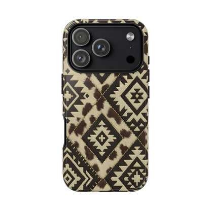 Chocolate Aztec Quilt Tough Phone Case