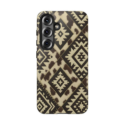 Chocolate Aztec Quilt Tough Phone Case