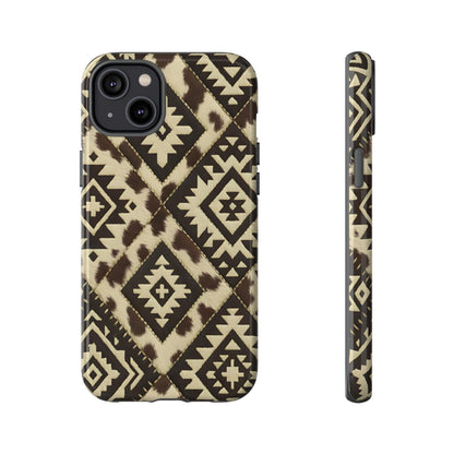 Chocolate Aztec Quilt Tough Phone Case