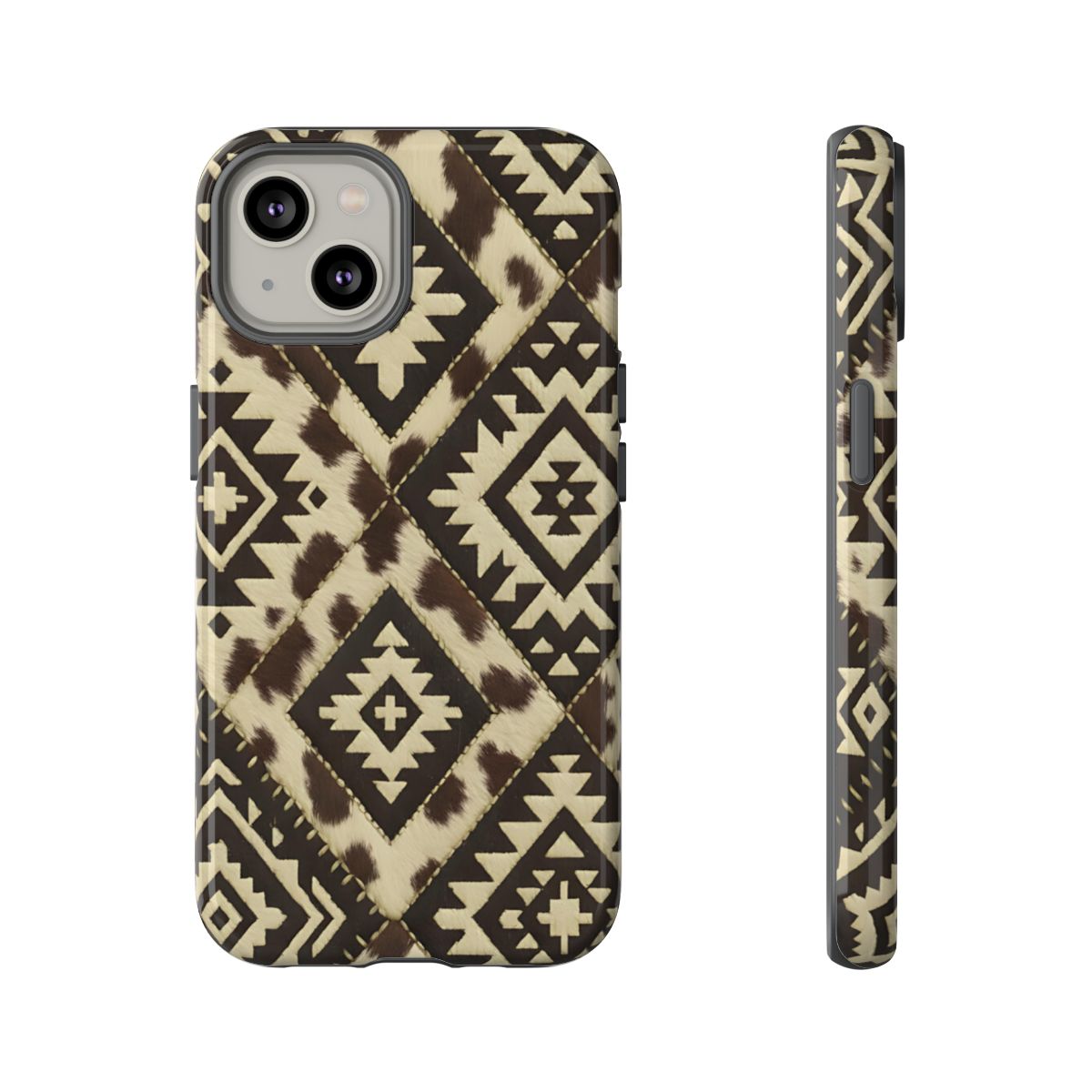 Chocolate Aztec Quilt Tough Phone Case