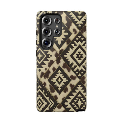 Chocolate Aztec Quilt Tough Phone Case