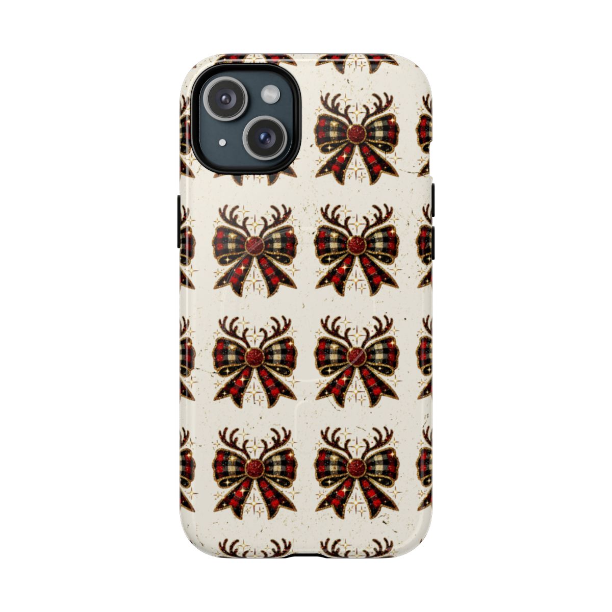 Christmas Antlers + Bows Magnetic Case