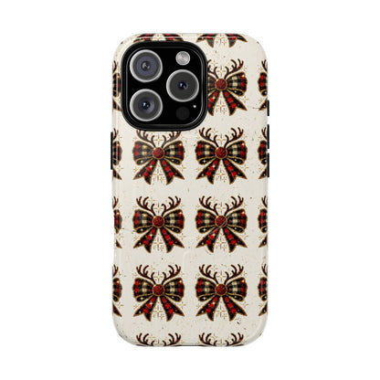 Christmas Antlers + Bows Magnetic Case
