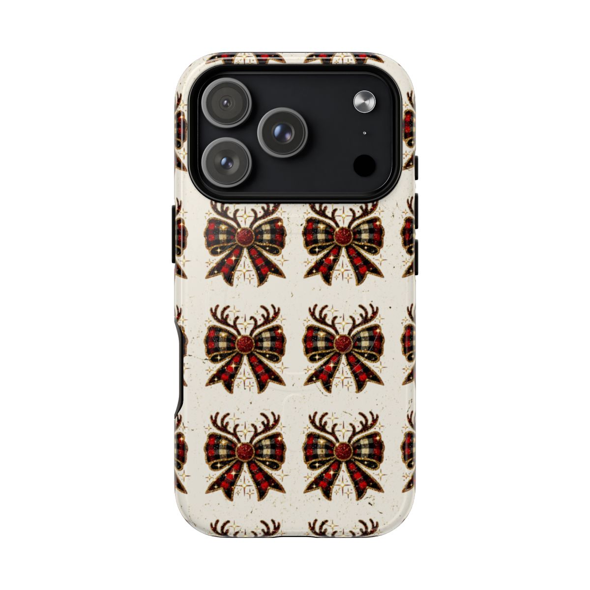 Christmas Antlers + Bows Magnetic Case