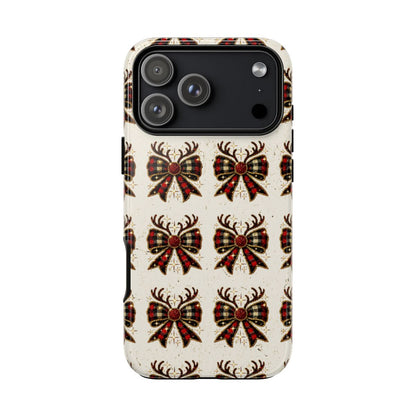 Christmas Antlers + Bows Tough Case - iPhone 18 Pro Max