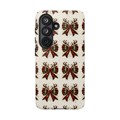 Christmas Antlers + Bows Tough Case