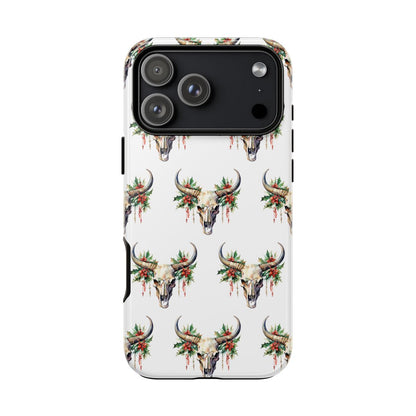 Christmas Bull Skull Tough Case - iPhone 18 Pro Max
