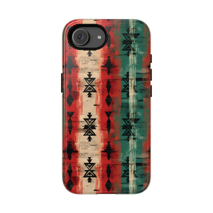 Christmas Grunge Aztec Tough Case - iPhone 16e