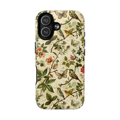 Vintage Birds Butterflies Magnetic Case