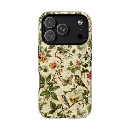 Vintage Birds Butterflies Magnetic Case