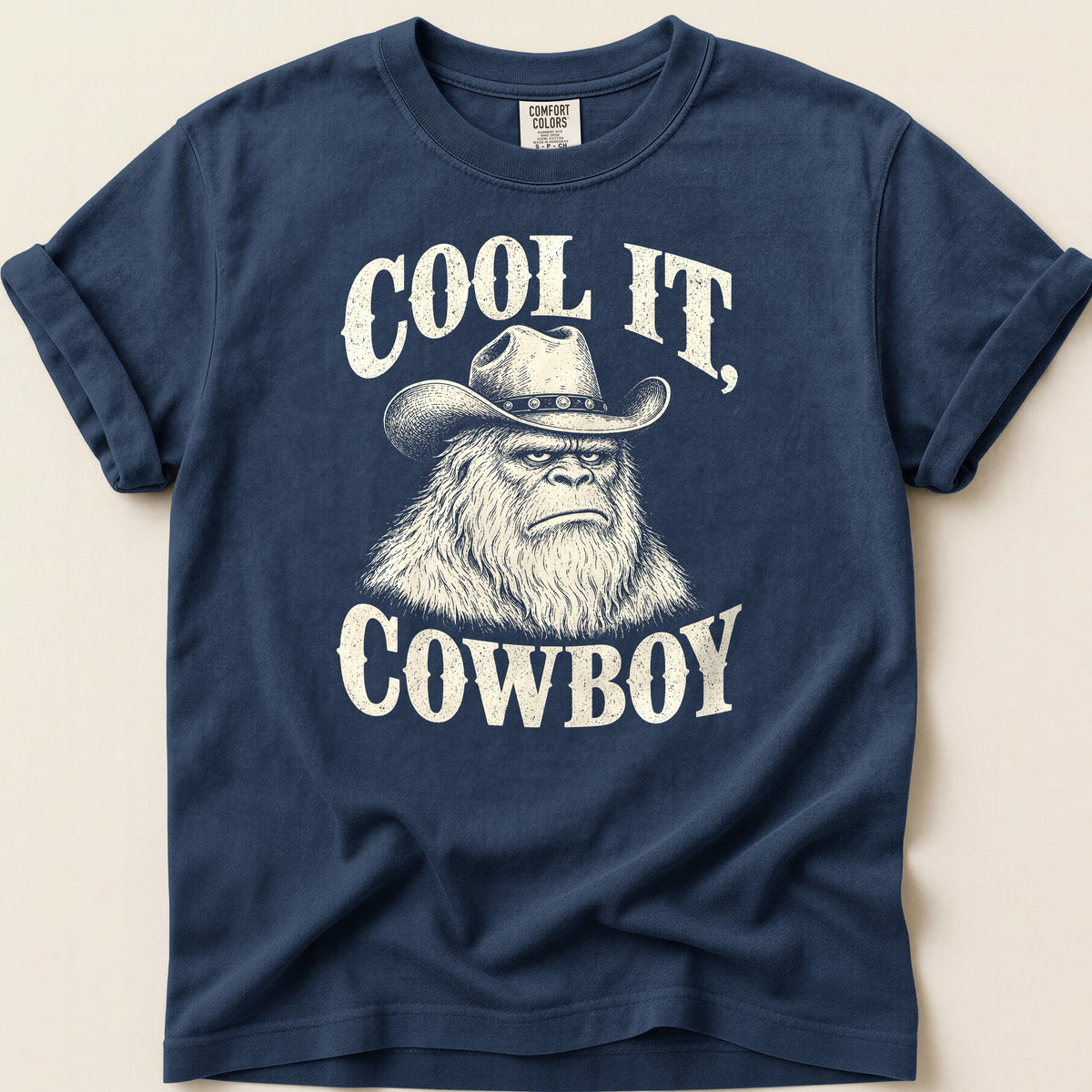Cool It Bigfoot T-shirt on Navy