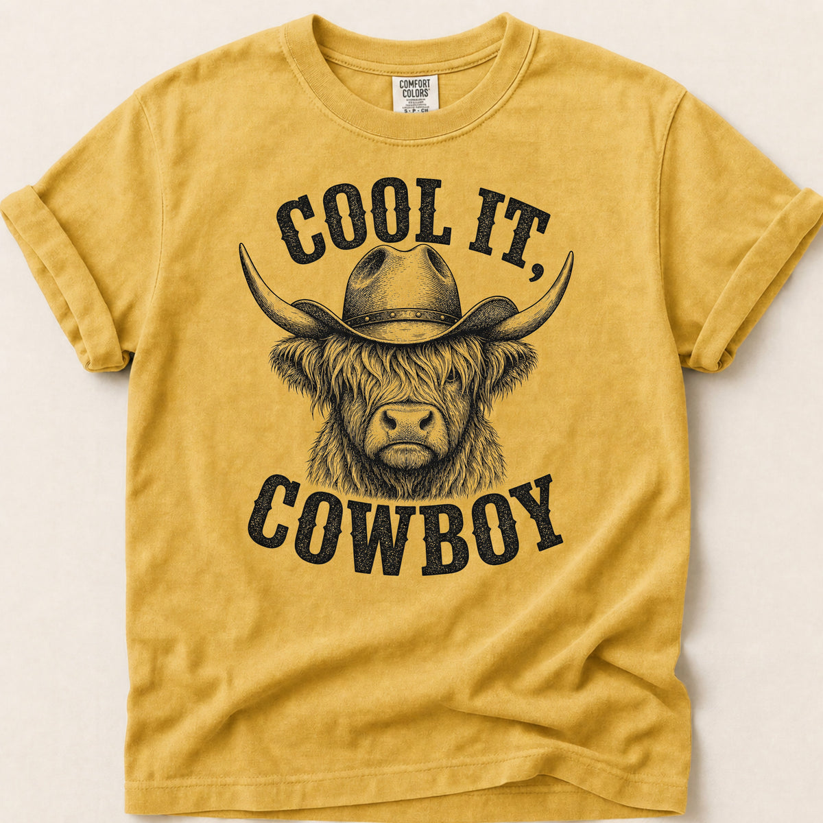 Cool It Highland T-shirt on Mustard