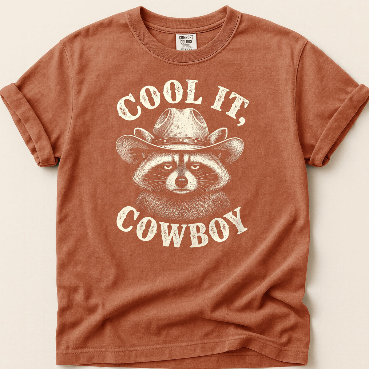 Cool It Raccoon T-shirt on Yam