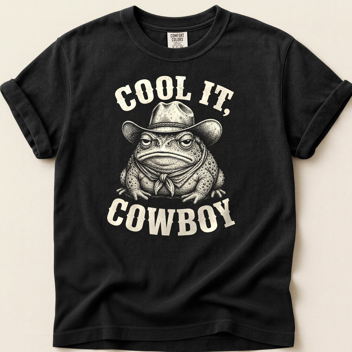 Cool It Toad T-shirt on Black