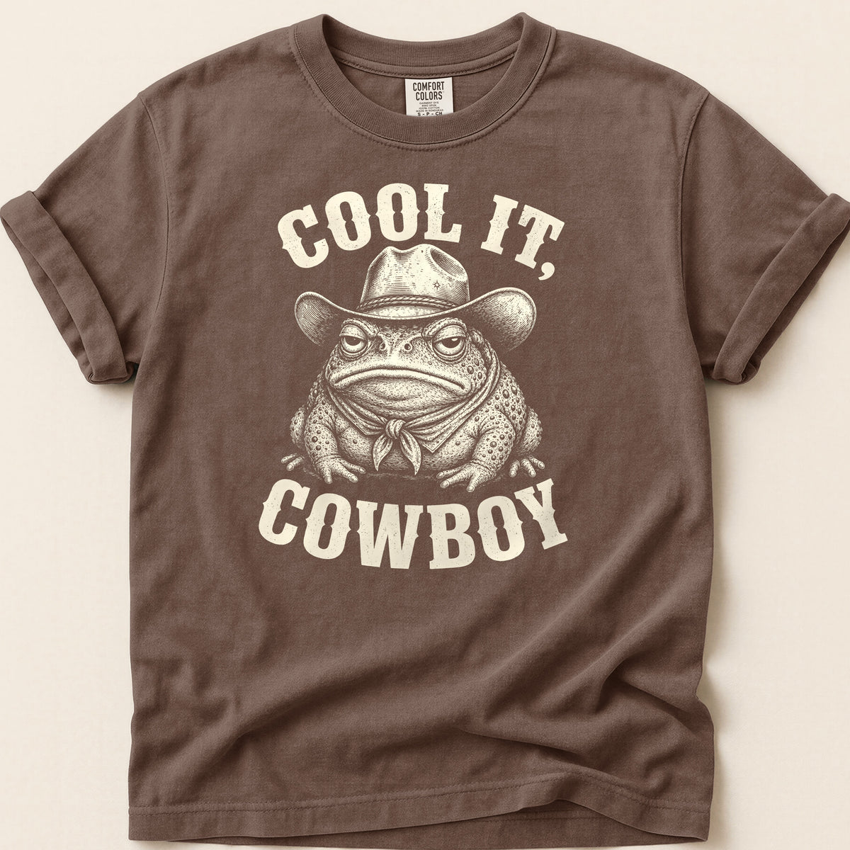 Cool It Toad T-shirt on Espresso