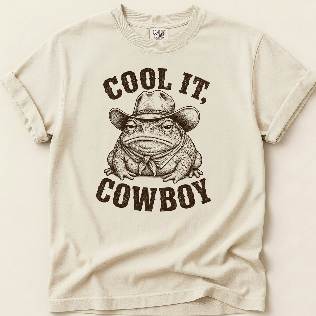 Cool It Toad T-shirt on Ivory