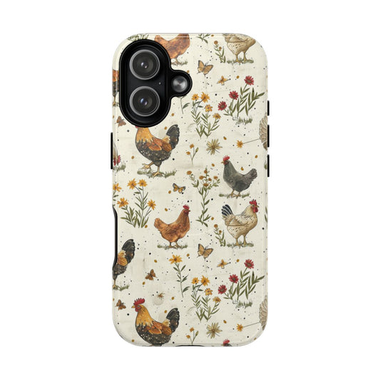 Cottage Core Chickens Magnetic Case