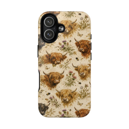 Cottage Core Highland Cows Magnetic Case