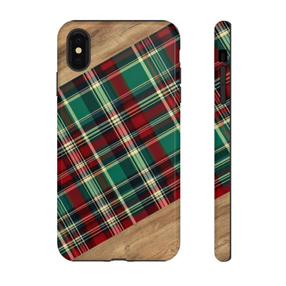 Country Christmas Plaid and Wood Tough Case