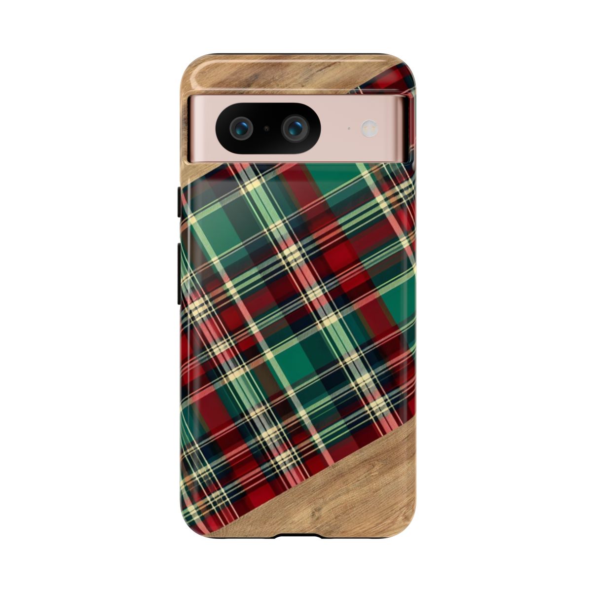 Country Christmas Plaid and Wood Tough Case