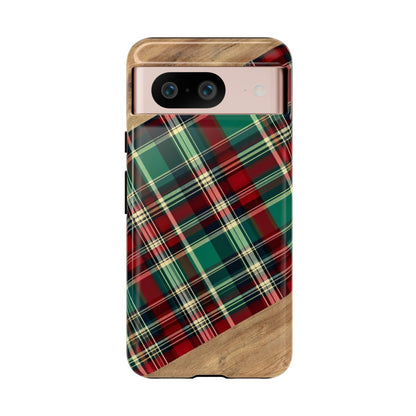 Country Christmas Plaid and Wood Tough Case
