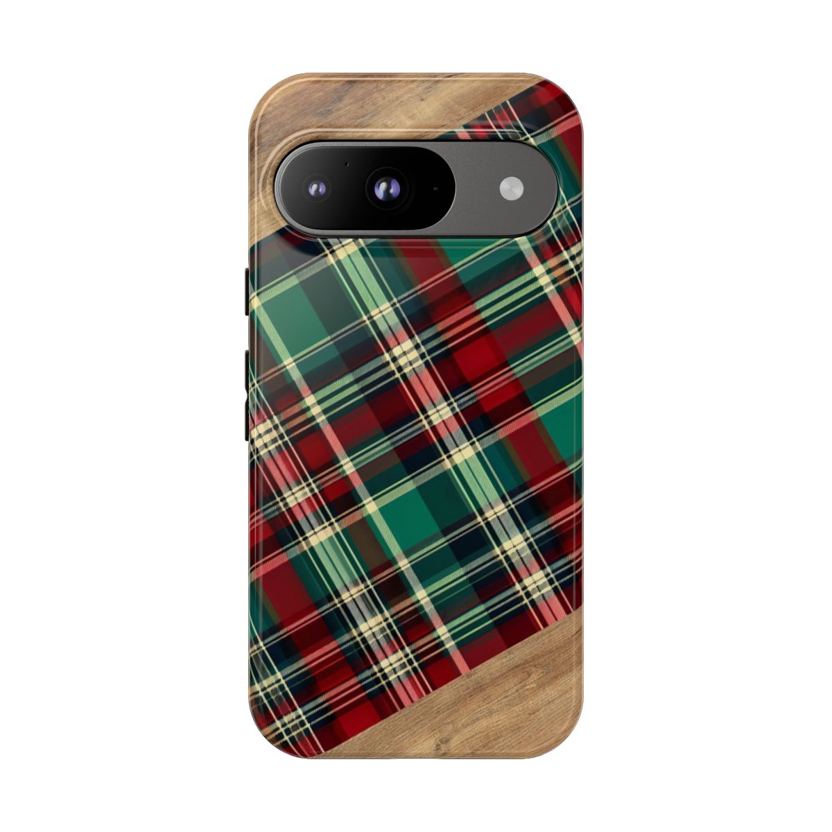 Country Christmas Plaid and Wood Tough Case