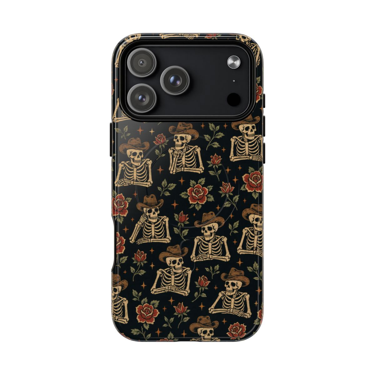 Cowboy Skeleton Roses Magnetic Case - iPhone 18 Pro Max
