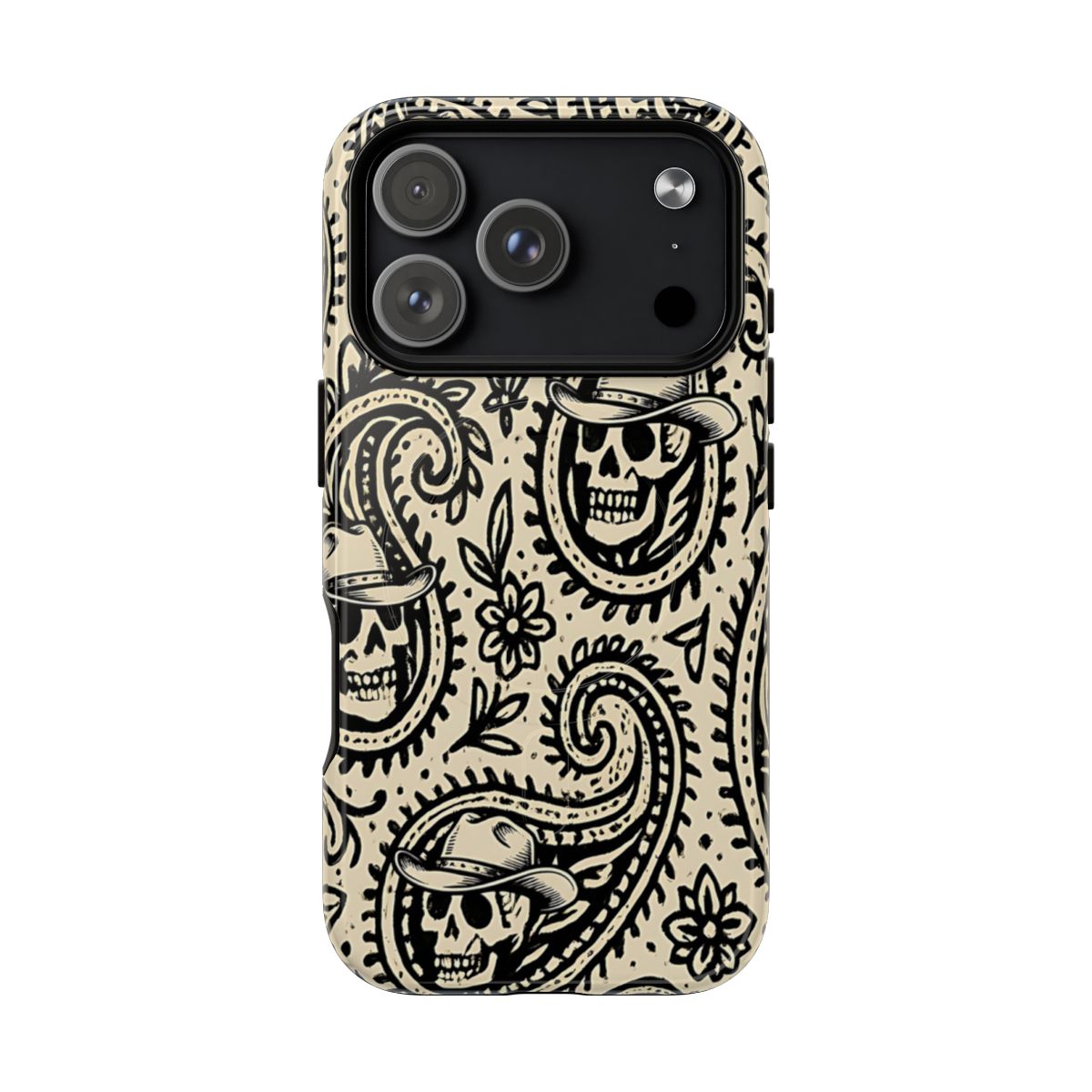Cowboy Skull Paisley Magnetic Case